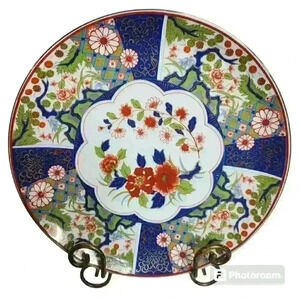 Old IMARI Vintage Japanese hand painted 10" plate